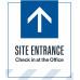 Site Entrance Check In Straight Arrow, 36"x42"