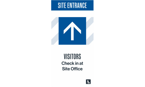 Site Entrance Visitors Straight Arrow, 46"x94"