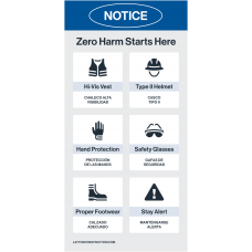 Entry PPE Notice, 46"x94"