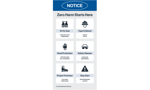 Entry PPE Notice, 46"x94"