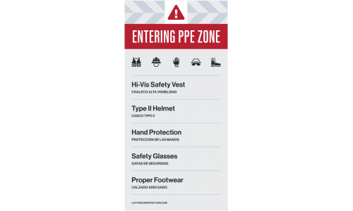 Entry PPE Zone, 46"x94"
