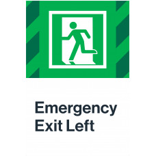 Emergency Exit Left, 24"x36"