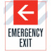 Emergency Exit Left Arrow, 36"x42"