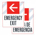 Emergency Exit Left Arrow, 36"x42"