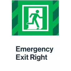 Emergency Exit Right, 24"x36"