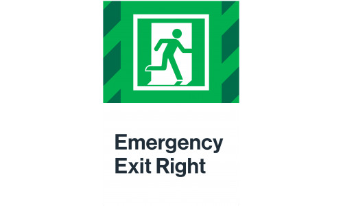 Emergency Exit Right, 24"x36"