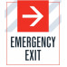 Emergency Exit Right Arrow, 36"x42"