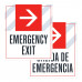 Emergency Exit Right Arrow, 36"x42"