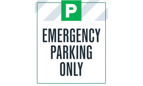 Emergency Parking Only Arrows, 36"x42"