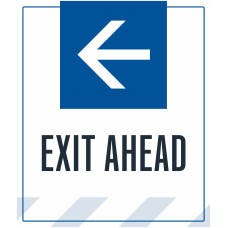 Exit Ahead Left Arrow, 36"x42"