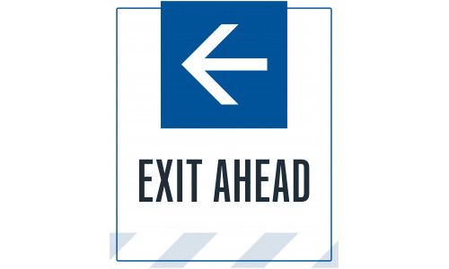 Exit Ahead Left Arrow, 36"x42"