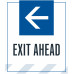 Exit Ahead Left Arrow, 36"x42"