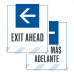 Exit Ahead Left Arrow, 36"x42"