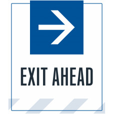 Exit Ahead Right Arrow, 36"x42"