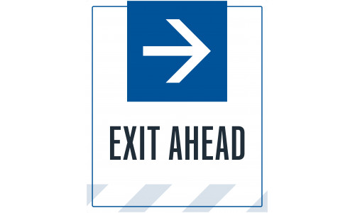 Exit Ahead Right Arrow, 36"x42"