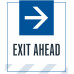 Exit Ahead Right Arrow, 36"x42"