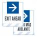 Exit Ahead Right Arrow, 36"x42"