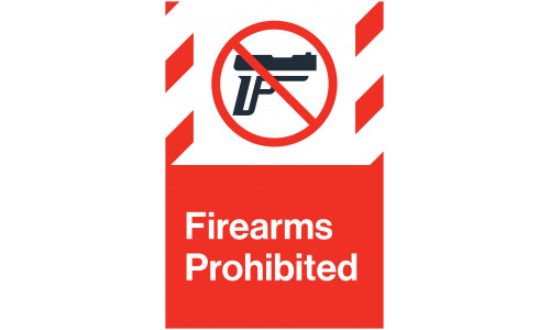 Firearms Prohibited, 24"x36"