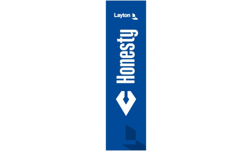 Layton MC Tall Signs, 24"x90" - HONESTY (SLC1)