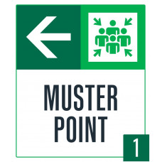 Muster Point Left Arrow, 36"x42"