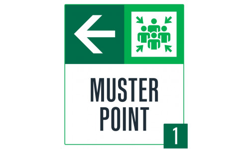 Muster Point Left Arrow, 36"x42"