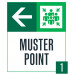 Muster Point Left Arrow, 36"x42"