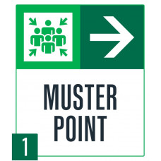 Muster Point Right Arrow, 36"x42"