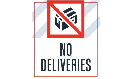 No Deliveries, 36"x42"