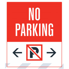 No Parking Double Arrows, 36"x42"