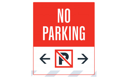 No Parking Double Arrows, 36"x42"