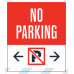 No Parking Double Arrows, 36"x42"