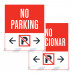 No Parking Double Arrows, 36"x42"