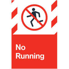 No Running, 24"36"