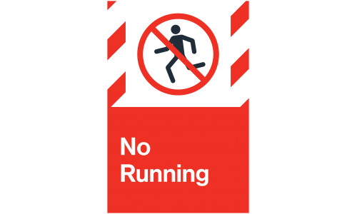 No Running, 24"36"