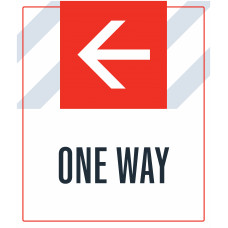 One Way Left Arrow, 36"x42"