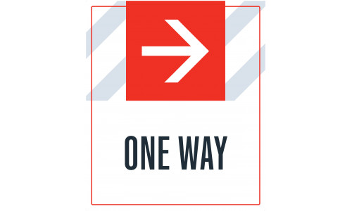 One Way Right Arrow, 36"x42"