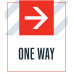 One Way Right Arrow, 36"x42"