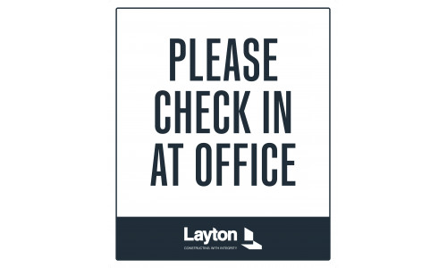 Please Check In At Office, 36"x42"