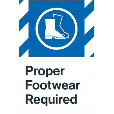 Proper Footwear  Required, 24"x36"