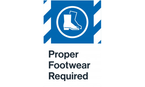 Proper Footwear  Required, 24"x36"