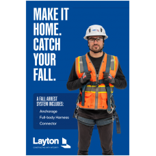 Fall Safety - Catch Your Fall (24" x 36" sign) Fall Safety - Catch Your Fall (24" x 36" sign)