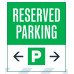 Reserved Parking Double Arrows, 36"x42"