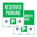 Reserved Parking Double Arrows, 36"x42"