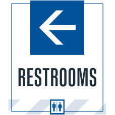Restrooms Left Arrow, 36"x42"