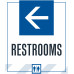 Restrooms Left Arrow, 36"x42"