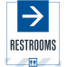 Restrooms Right Arrow, 36"x42"