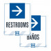 Restrooms Right Arrow, 36"x42"