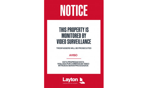 This Property is Monitored-Video Surveillance 