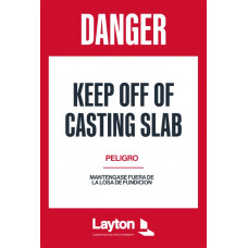 Keep off of Casting Slab