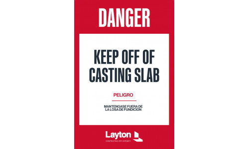 Keep off of Casting Slab